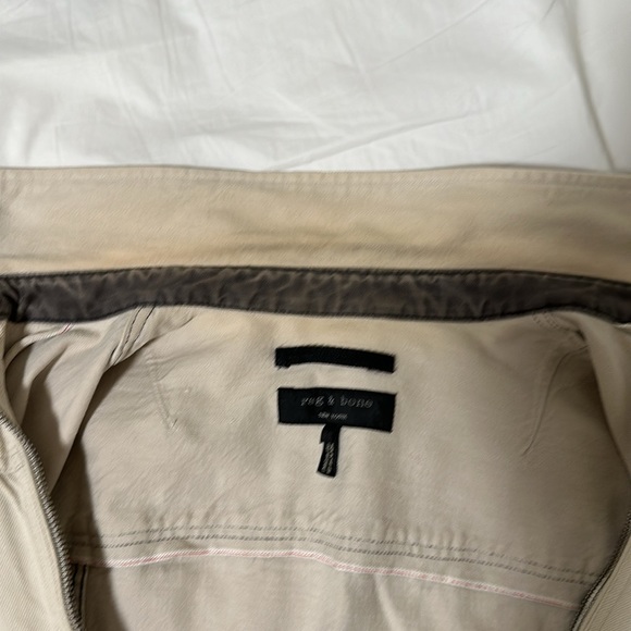 Rag and bone cotton twill moto jacket men’s size 38 - Picture 4 of 11